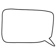 Speech bubbles with outline. Template for web design, banner, mobile app, landing page and infographics.