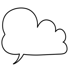 Speech bubbles with outline. Template for web design, banner, mobile app, landing page and infographics.