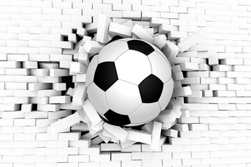 soccer ball on wall