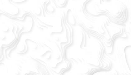 Fototapeta na wymiar Paper cut topography background. Origami white 3d multi layers. Modern trendy papercut design for banner. Vector illustration