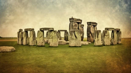 Fotobehang Stonehenge england ancient stone circle mysterious history prehistoric monument © Gefo