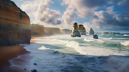 The great ocean road australia coastal cliffs twelve apostles dramatic seascapes