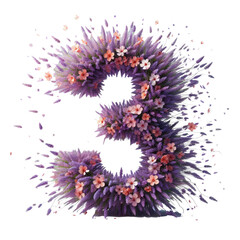 Isolated 3D Number on a Clear PNG Canvas, Generative AI