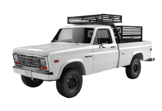 pickup white template truck car isolated background three-dimensional art auto automobile back big box business cargo carrier delivery design family form front illustration