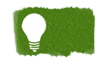 Eco-friendly banner design Light bulb shape with space for text. Concept of saving the world and energy.