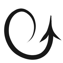 Hand drawn arrow transparent background, Brushstroke arrow design element. 