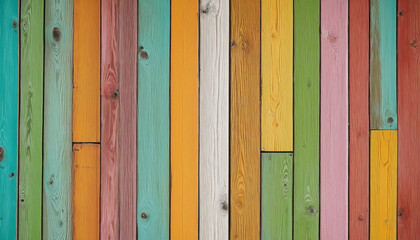 Multicolor wooden background with texture colorful background