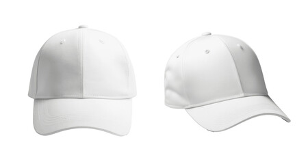 white baseball cap isolated on transparent background