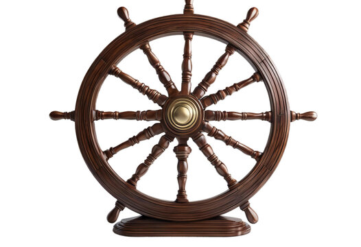 wheel ship isolated 3d stand background white rendering steer three-dimensional abstract anchor antique bark boat captain control cruise rection equipment guidance handle helm