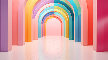 Gradient background and display products