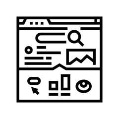 ctr click through rate seo line icon vector. ctr click through rate seo sign. isolated contour symbol black illustration