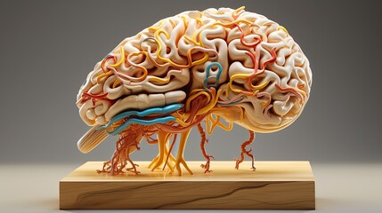 exploring the gut brain axis and its implications for mental health - obrazy, fototapety, plakaty