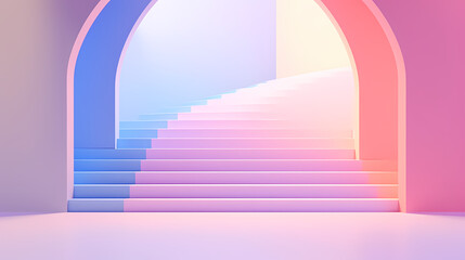 Obraz premium Gradient background and display products