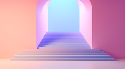 Obraz premium Gradient background and display products