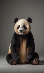 Obraz premium Animal panda on a light isolated background