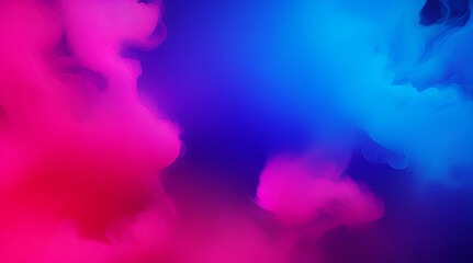 Dramatic smoke and fog in contrasting vivid red, blue, and purple colors. Vivid and intense abstract background or wallpaper.