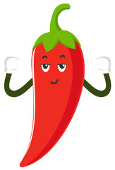 red chilli pepper cartoon character