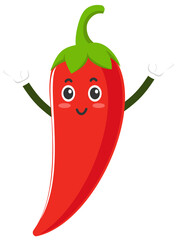 red chilli pepper cartoon character
