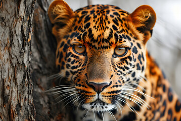 Obraz premium leopard. predatory big cat. zoology and fauna. mammal