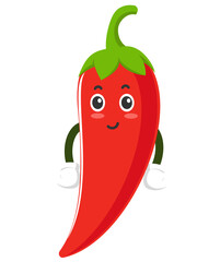 red chilli pepper cartoon character
