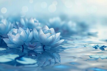 beautiful floral abstract blue background zen