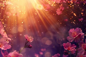 Obraz premium beautiful spring or summer animated backdrop flow