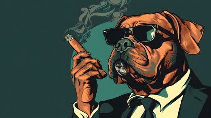 mafia dog - obrazy, fototapety, plakaty
