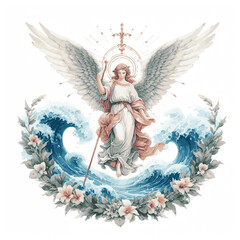 Angel Art watercolor, angel watercolor illustration