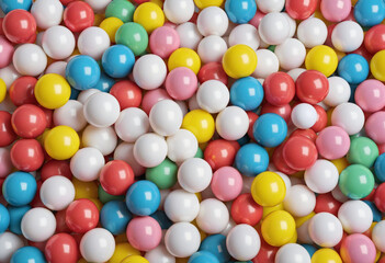 Fototapeta na wymiar a collection of gumballs isolated on a transparent background, colorful background