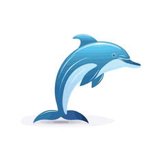 Dolphin logo. Isolated dolphin on white background