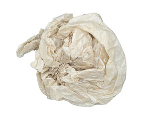 Crumpled paper ball cutout on transparent background png file - 767622750