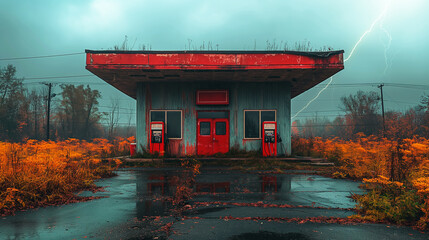 Abandoned gas station.