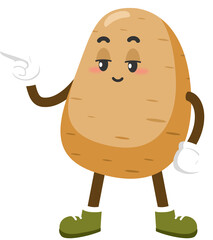 cute potato vegetable character