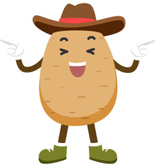 cute potato vegetable character