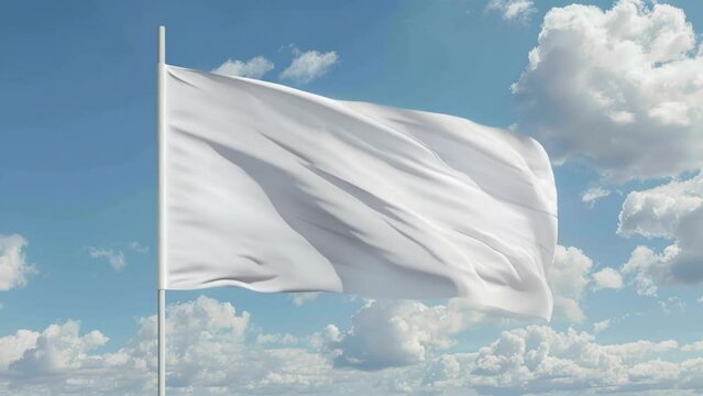 Blank mockup of a large flag banner with plenty of white space allowing you to add your own designs or messaging for a personalized touch.