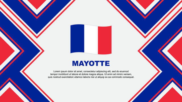 Mayotte Flag Abstract Background Design Template. Mayotte Independence Day Banner Wallpaper Vector Illustration. Vector