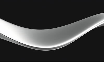 Obraz premium abstract metallic wave on black background