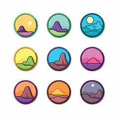 Easy to change color icon vector element design tem