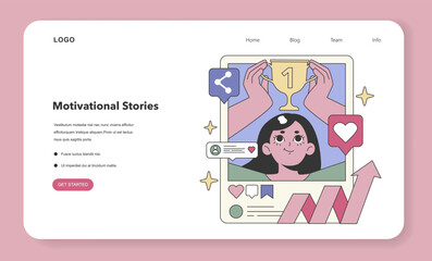 Success Stories set . Flat vector illustration