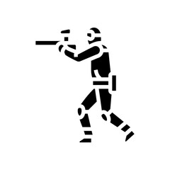 game paintball glyph icon vector. game paintball sign. isolated symbol illustration