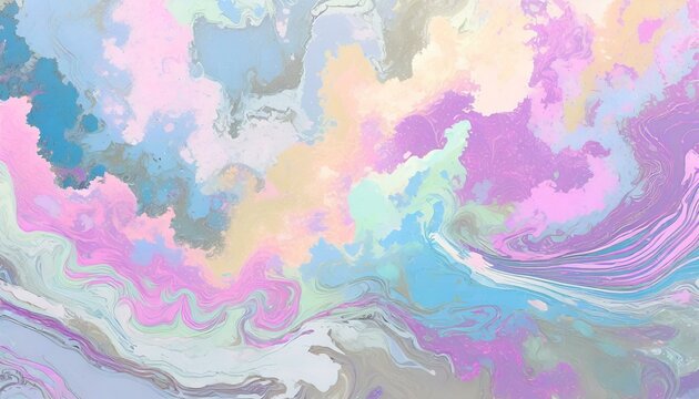 Colorful abstract with flowing paint for use as a background
