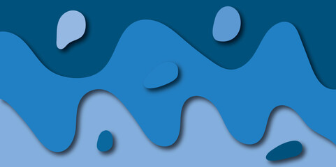 Abstract wave line paper cut background. Wavy multi color layers. 3D abstract paper art style, use for flyers and brochure. vector art background banner textrue.