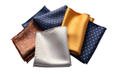 Towering Ties: A Colorful Stack. On White or PNG Transparent Background.