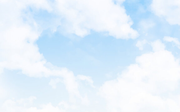 White cloud on blue sky. Blue sky with white clouds, Sky nature landscape image.