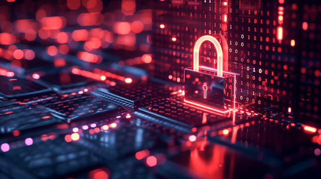 A secure communication channel being encrypted with quantum cryptography symbolizing unbreakable data protection