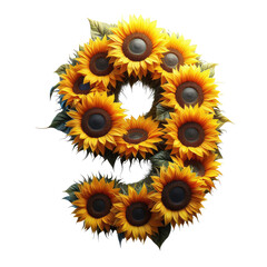 Fototapeta premium Isolated 3D Number on a Clear PNG Canvas, Generative AI