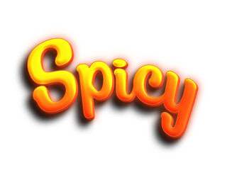 Spicy .Format PNG.icon sign symbol design transparent background. Cute cartoon comics. Blanc place for text.sticker for banner, chat, web page, poster.  3d text render with gold effect, meta