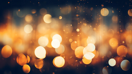 Blurred city lights bokeh background. Defocused urban abstract background.