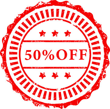 50% Discount Stamp