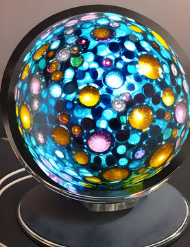 3d render of a glowing sphere Ai generative 
